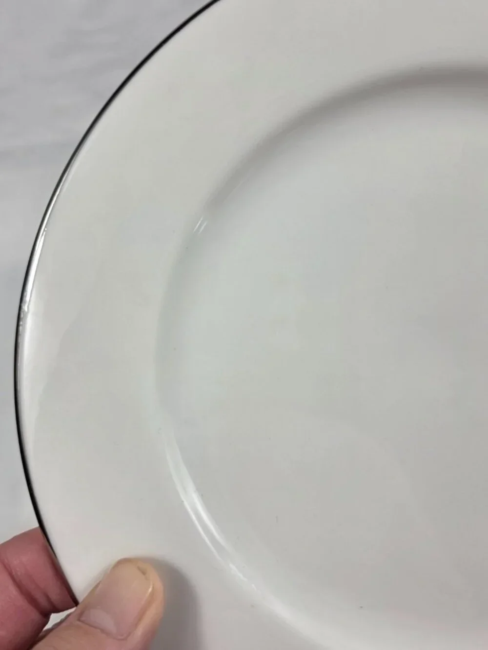 FOUR Royal Doulton Simply Platinum Salad Plates White with Platinum Trim